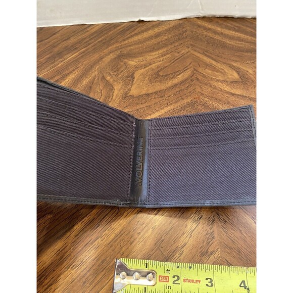 Wolverine Canvas Leather Bifold Wallet Black Unused - Picture 5 of 5